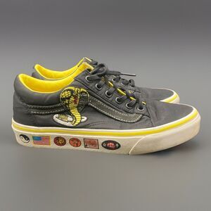 VANS Old Skool Cobra Kai Black Low Shoes Skate Canvas Sneakers Women 7 Men 5.5